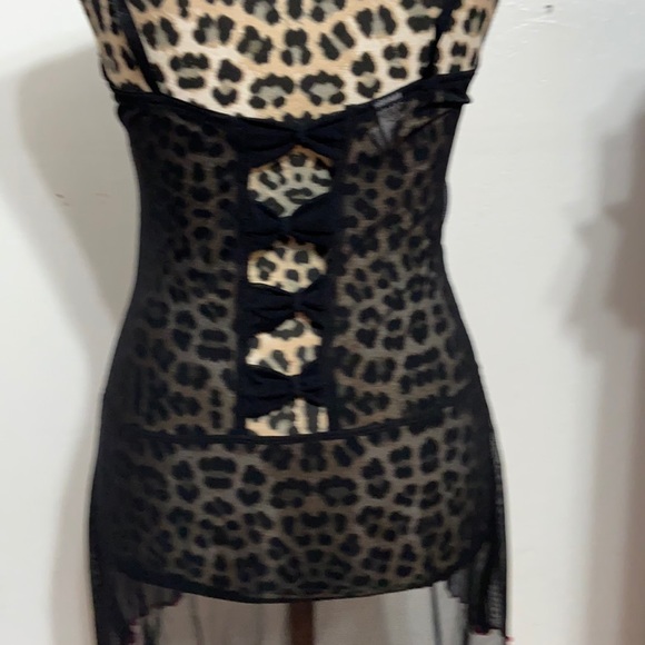 Vintage Black sheer lacy mesh 1-pc lingerie. - Picture 4 of 8